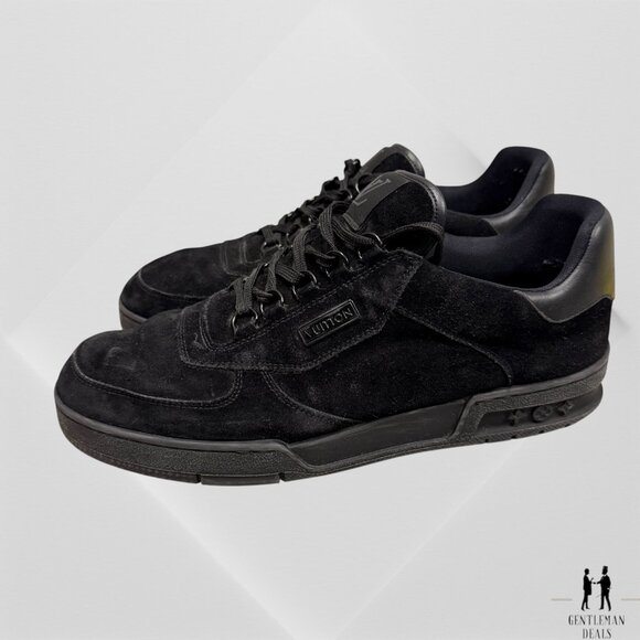 Louis Vuitton LV Trainer Sneakers  Black Suede Mens 9 LV 10.5 US Authentic - Picture 8 of 10